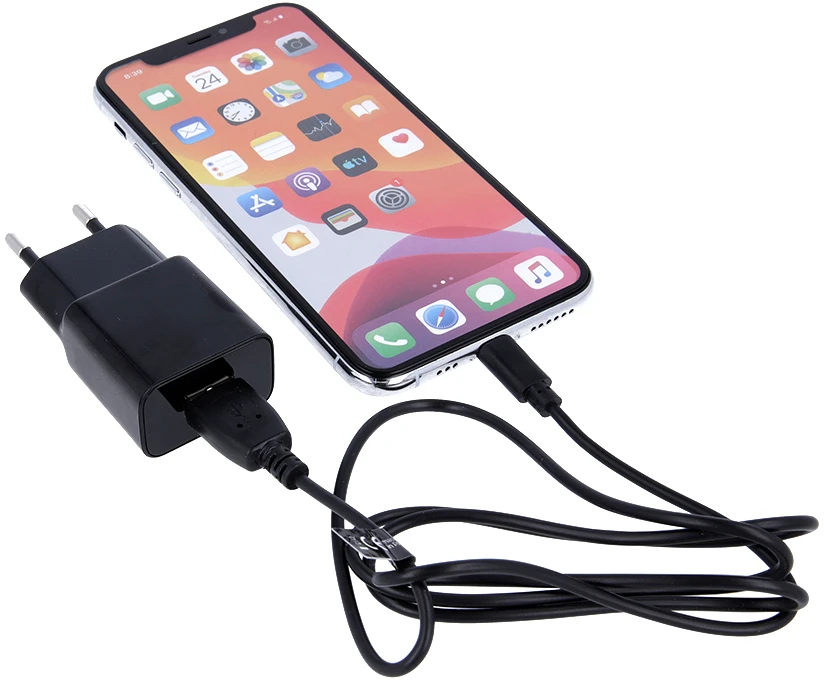 Maxlife MXTC-01 įkroviklis 1x USB 2.1A juodas + microUSB laidas