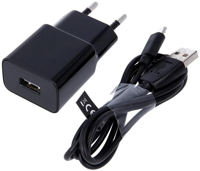 Maxlife MXTC-01 įkroviklis 1x USB 2.1A juodas + microUSB laidas