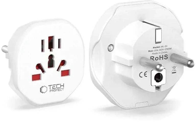 TECH-PROTECT UNIVERSAL TRAVEL ADAPTER FROM EU Baltas