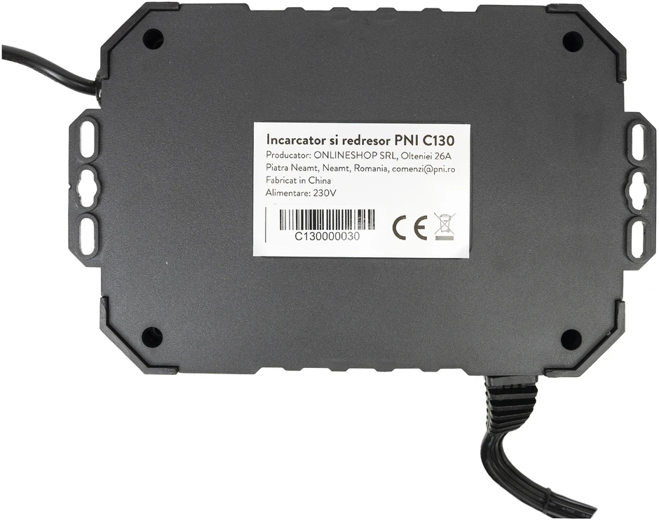 Įkroviklis ir lygintuvas PNI C130 automobiliniams akumuliatoriams, įvestis 230V, išvestis 6V/12V 2A 4A 8A 12A, išvestis 24V 1A 2A 4A 6A, 2 USB prievadai