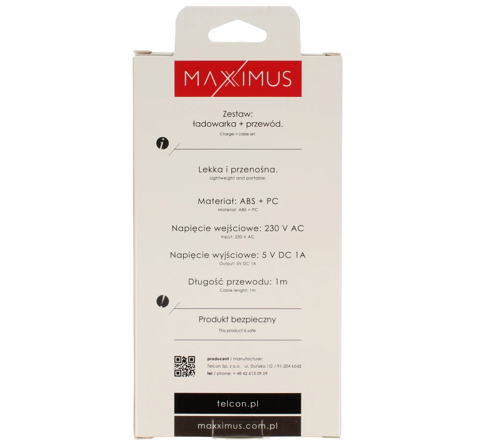 SIENINIS ĮKROVIKLIS MAXXIMUS HANDY 1A + MICRO USB