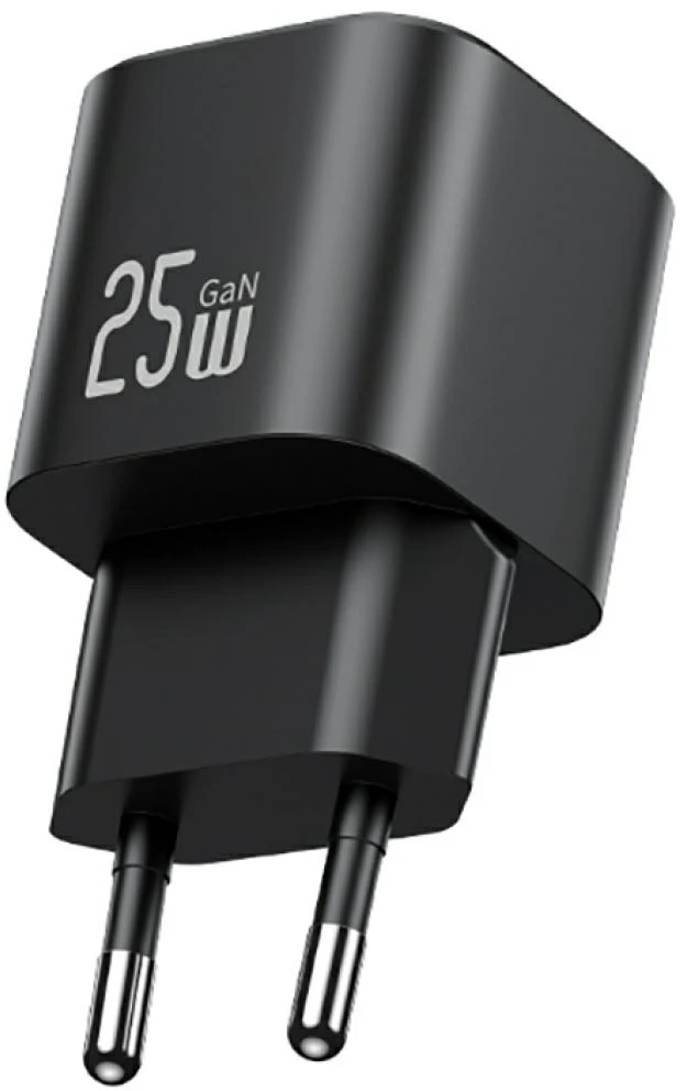 Charger USAMS JC Series CC289 25W GaN Mini Fast Charger USB-C juodos spalvos
