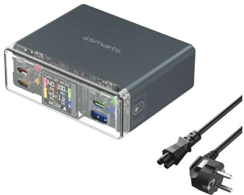 Įkrovimo stotelė 4smarts Lucid 300W pilkos spalvos