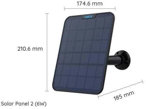 Saulės kolektorius Reolink SP2-B, IP65, Juodas