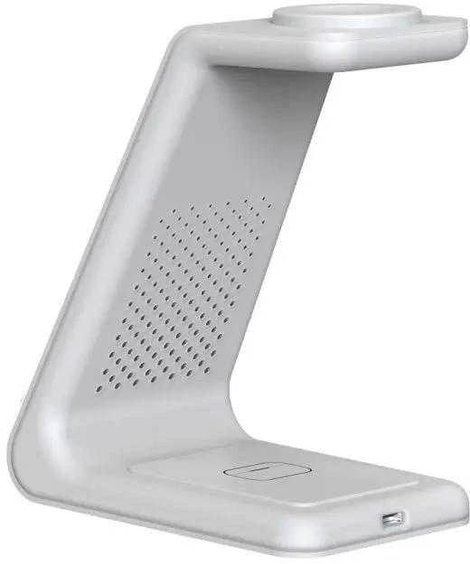 Įkrovimo stotelė Tech-Protect QI15W-A36 3in1 skirta Apple – baltos spalvos