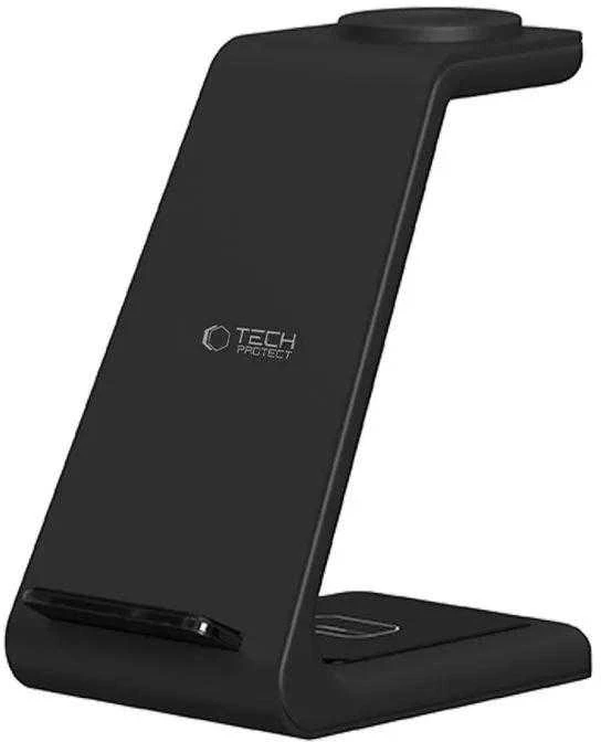 Įkrovimo stotelė Tech-Protect QI15W-A36 3in1 skirta Apple – juodos spalvos