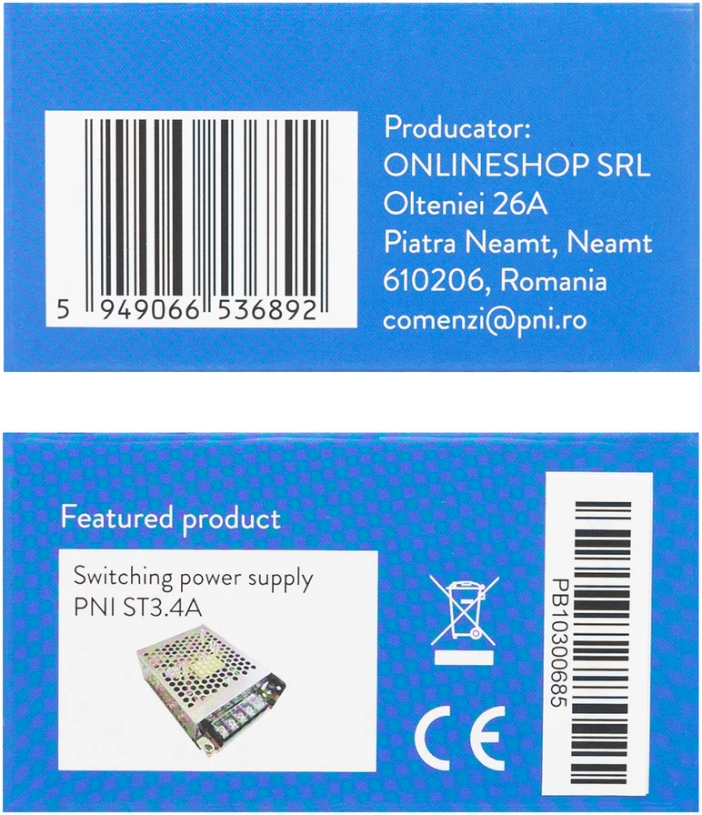 Įleidžiamas praėjimo jungiklis PNI PB103, bekontaktis, NO/NC/COM, 12V/24V DC, būsenos LED, metalinis, 5 laidai