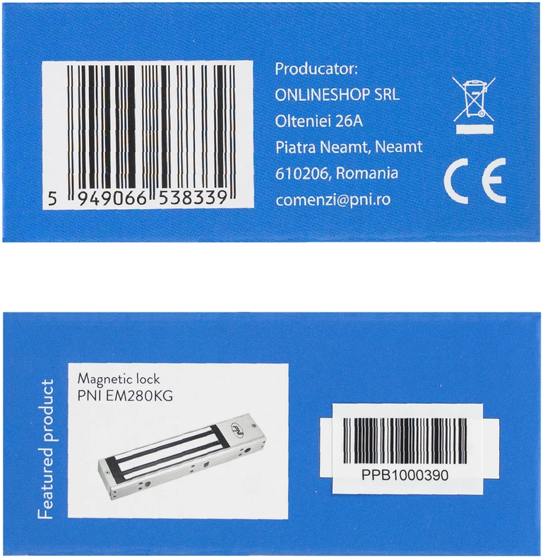 Įleidžiamas prieigos jungiklis PNI PB101, NO/COM išvesties kontaktas, maks. 36V 3A