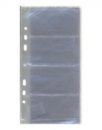 Įmautė-papildymas vizitinėms kortelėms Panta Plast, 12,2×24,4cm, telpa 8vnt, 1 lapas