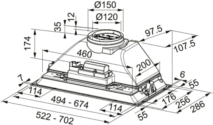 Įmontuojamas gartraukis Franke FBI 525 XS 305.0599.507