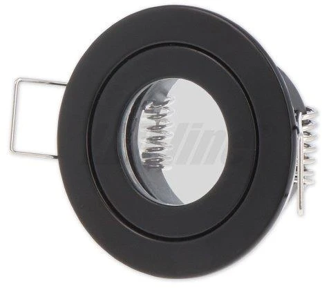 Įmontuojamas šviestuvas, hermetinis MR11 apvalus, juodas, LED line