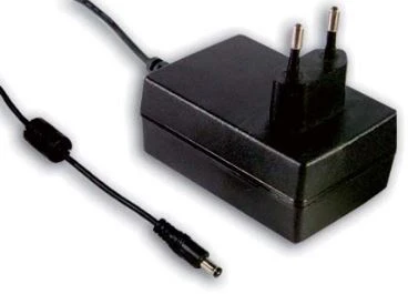 Impulsinis maitinimo šaltinis 12V 1.5A, 5.5×2.1mm, sieninis, MEAN WELL