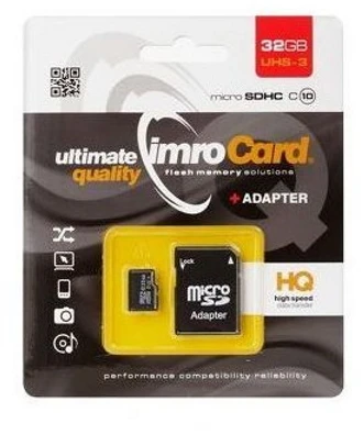 Imro atminties kortelė 32GB Micro SDHC cl. 10 UHS-3 + adapteris