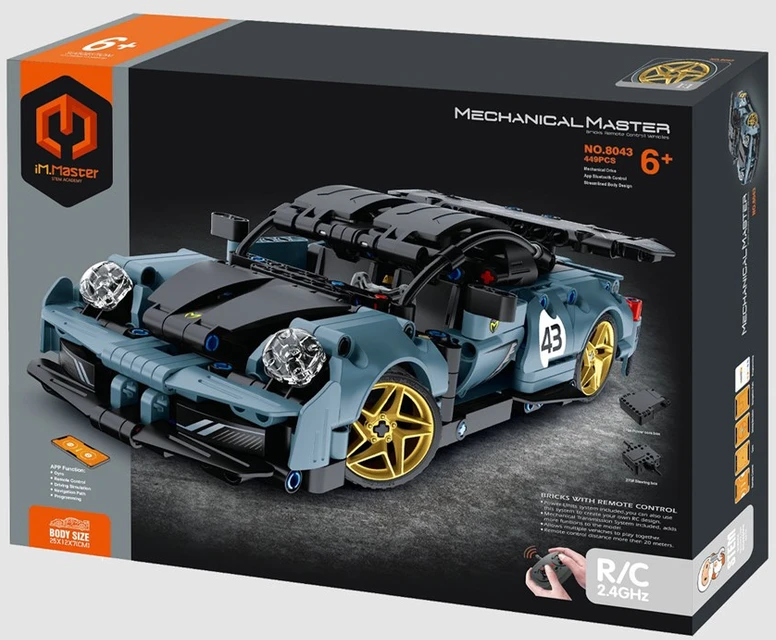 „im master iM.Master“ nuotoliniu būdu valdomo superautomobilio grafito konstruktoriai, 449 detalės