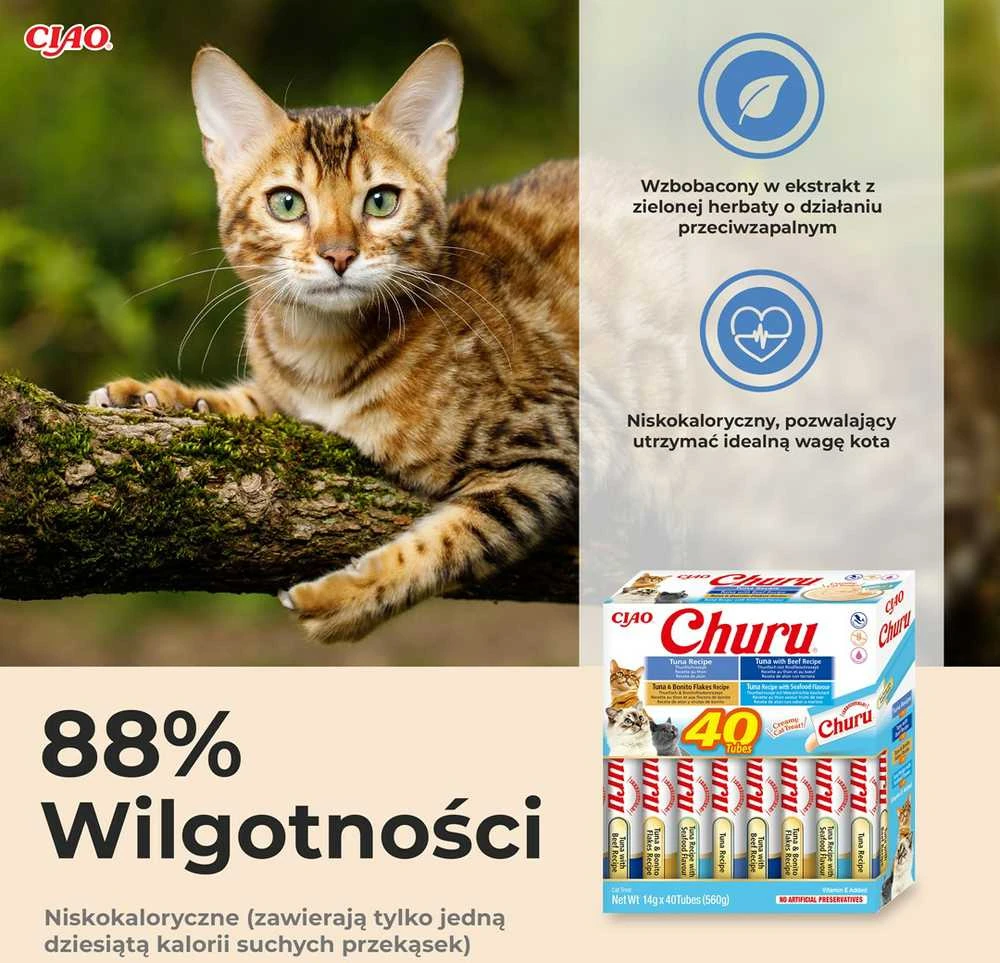 INABA CHURU Varietes Tunas Fruit m-kot 40x14 g