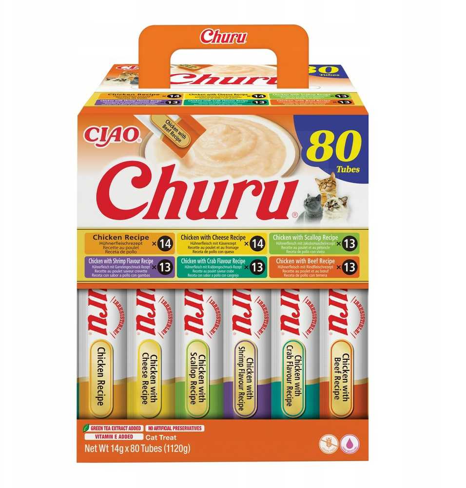 Inaba Ciao INABA Churu vištiena mix – skanėstas katėms – 80x14g