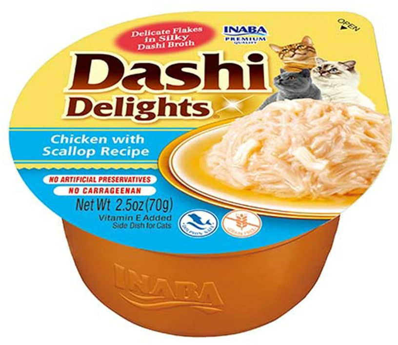 Kačių Skanėstai - Inaba Dashi Delights Su Vištiena Ir Midijomis 70g