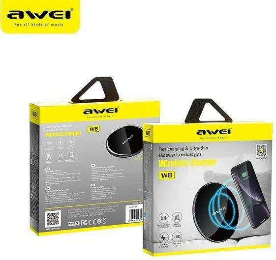 AWEI belaidis įkroviklis W810W juodos spalvos