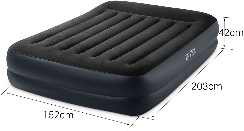 Pripučiamas čiužinys - lova INTEX Pillow Rest (Queen) Dura Beam 203x152x42 64124