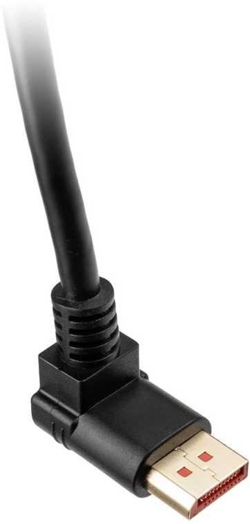 InLine 8K (UHD-2) DisplayPort Kabelis, nach unten gewinkelt, juodas – 3m