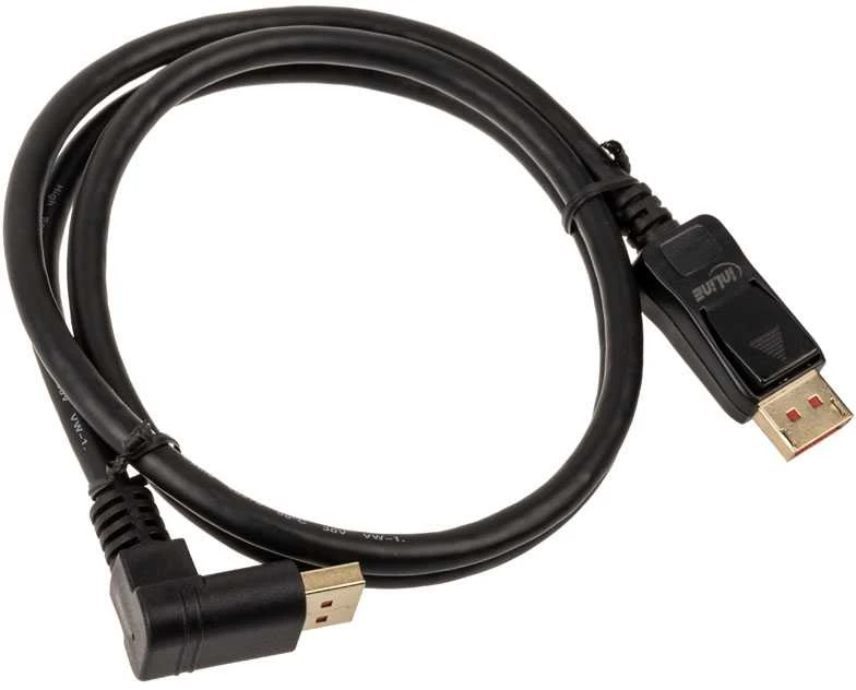„InLine 8K“ (UHD-2) „DisplayPort“ kabelis, į viršų nukreiptas, juodas – 1 m