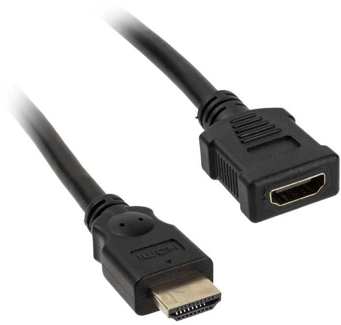 InLine HDMI Extension Plug / Socket, juodas – 1m