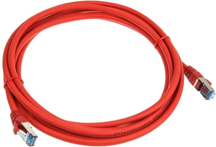 „InLine“ komutacinis kabelis Cat.6A, S/FTP (PiMf), 500MHz, raudonas – 3m