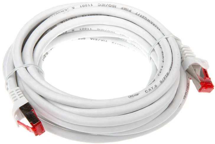 InLine Patch kabelis Cat.6, S/FTP (PiMf), 250MHz, baltos spalvos - 5m