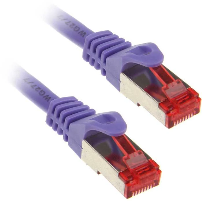 InLine Patch kabelis Cat.6, S/FTP (PiMf), 250MHz, violetinės spalvos - 1m