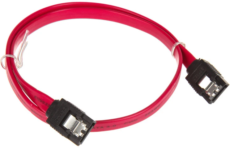 „InLine SATA III“ (6 Gb/s) kabelis, raudonas, 0,5 m ilgio