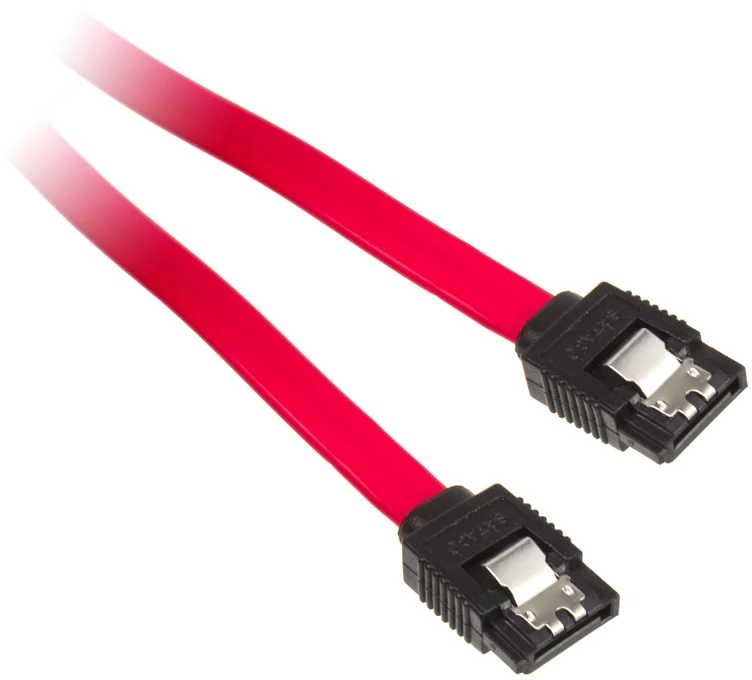 „InLine SATA III“ (6 Gb/s) kabelis, raudonas, 0,5 m ilgio