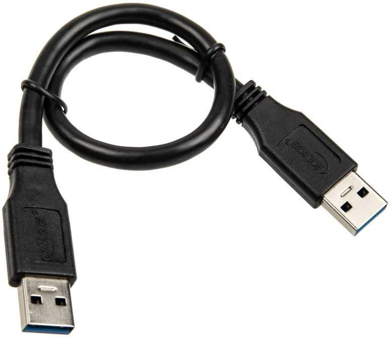 USB 3.0 laidas „InLine“, A–A, juodas – 0,3 m
