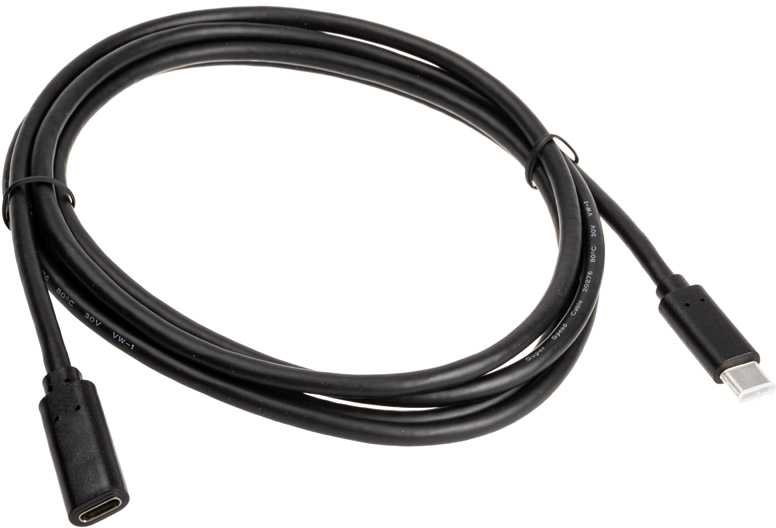 Inline USB 3.2 Gen 2 prailginimo kabelis, USB C tipo, juodas - 2 m
