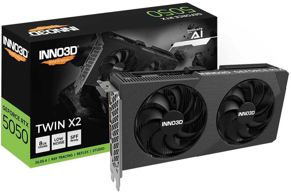 INNO3D GeForce RTX 5050 Twin X2 8GB DLSS4 vaizdo plokštė