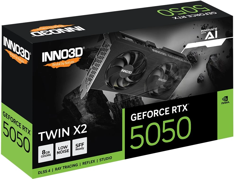 INNO3D GeForce RTX 5050 Twin X2 8GB DLSS4 vaizdo plokštė