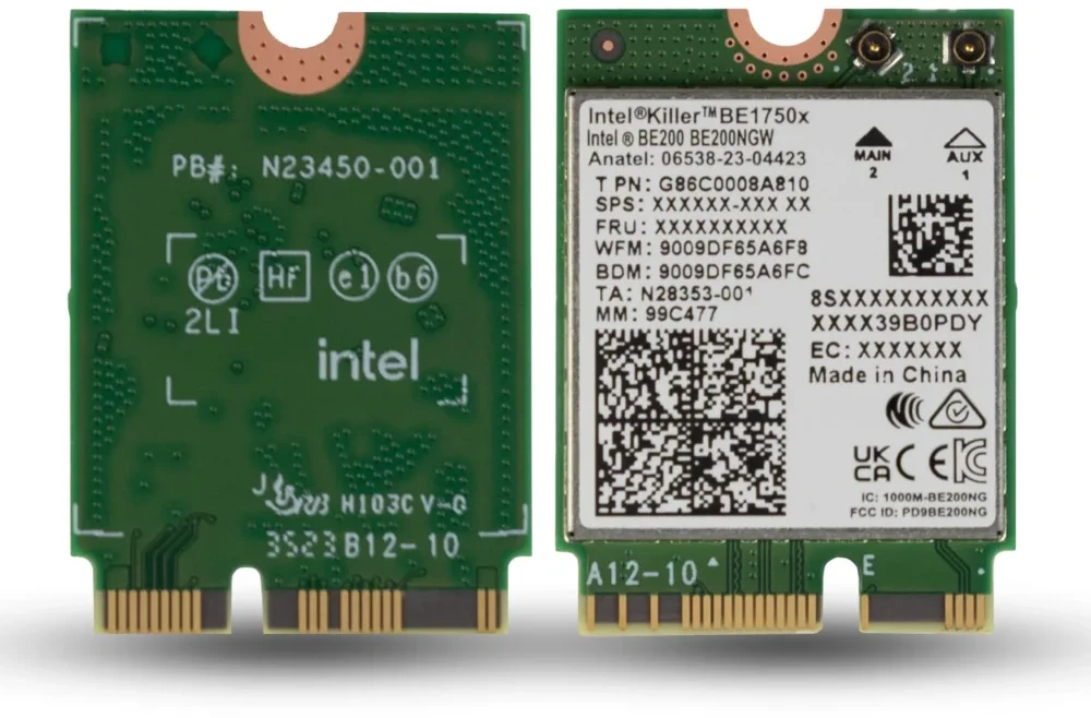 INTEL Killer WI-FI 7 x BE1750 x 2230 2x2 BE+BT No vPro
