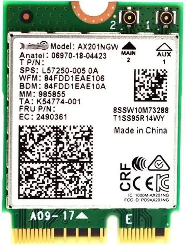 INTEL NIC WI-FI 6 AX201 2230 2x2 AX+BT vPro
