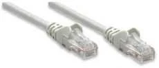 Intracom INTELLINET tinklo kabelis Cat6 U/UTP 1,0 m pilkas 1,5 pėdos. RJ-45 Vyriški / RJ-45 Vyriški Paauksuoti kontaktai Polibag