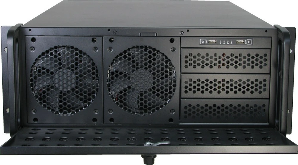 ITL Inter-Tech IPC 4U-4129L Stovas Metalinis, Sidabras