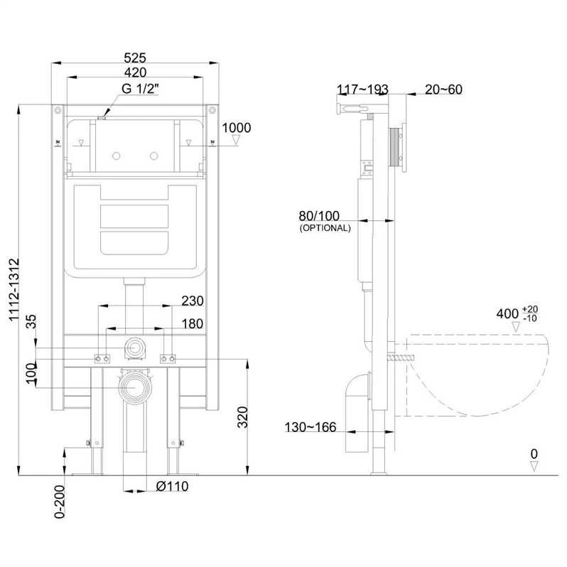 Invena RĖMAS UNITAZ CK-99-031 MYGTUK CHROM