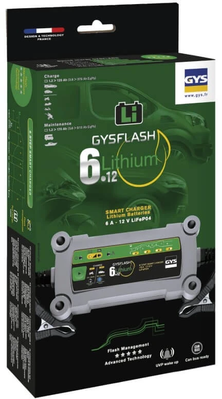 Inverterinis ličio akumuliatorių įkroviklis GYS GYSflash Lithium 6.12