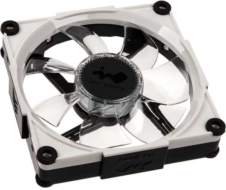 In Win InWin Aurora RGB-LED korpuso ventiliatorius, 120mm, 3er Set – juodos spalvos/baltos spalvos