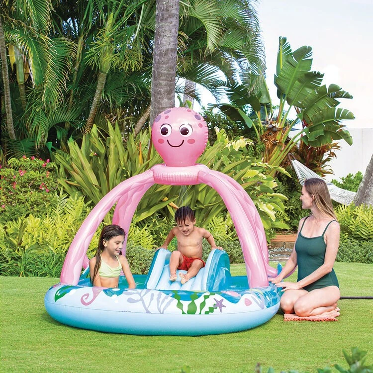 Pripučiamoji lauko žaidimų aikštelė „Linksmoji aštuonkojė“ INTEX 56138
