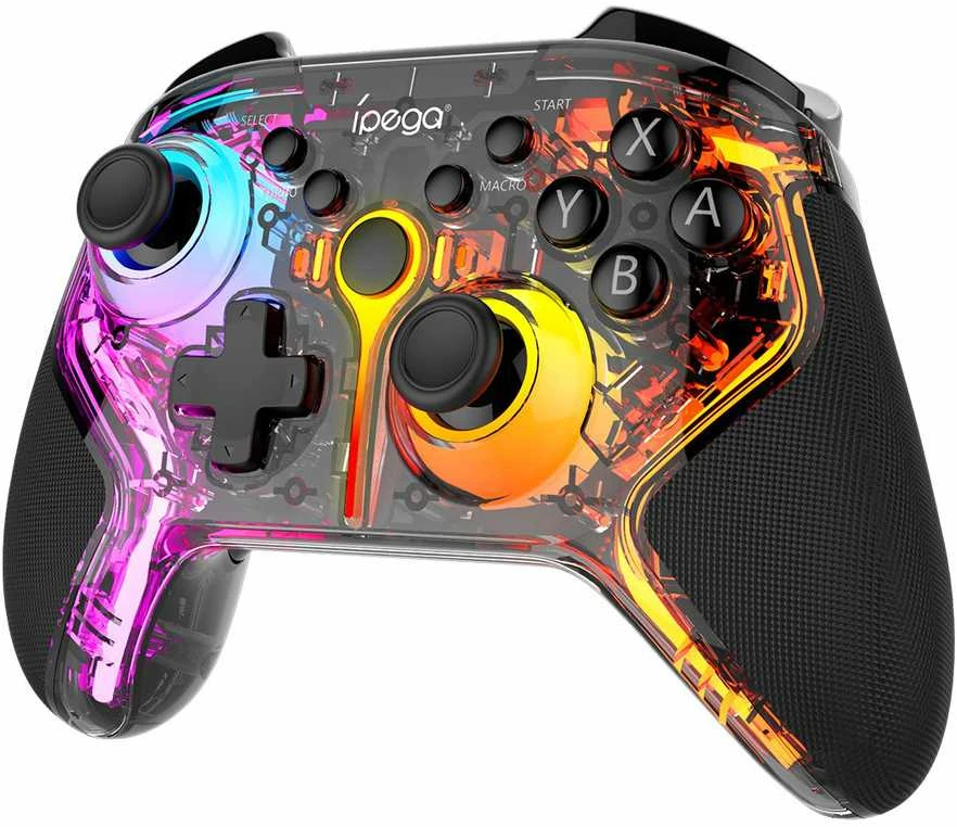 „iPega 9666TH“ „Bluetooth“ RGB žaidimų pultas, skirtas „Android“ / „iOS“ / „PS3“ / „PS4“ / „PC“ / „N-Switch“ juodas