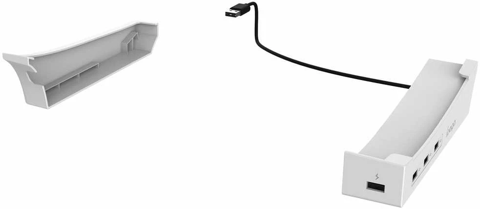 Dėklas iPega P5S008 horizontalus stovas su USB HUB, skirtas PS5 Slim Baltas