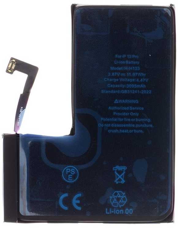„iPhone 13 Pro“ 3095 mAh ličio jonų baterija, atstatyta (urmu)