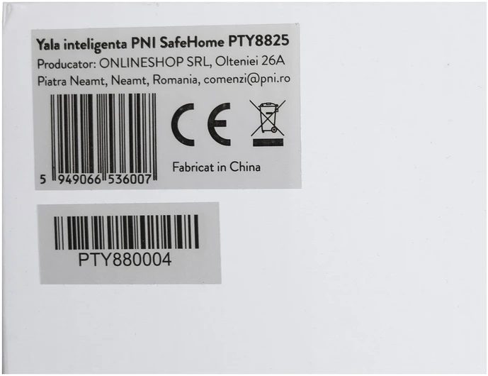 Išmanioji spyna PNI SafeHome PTY8825, kodas, kortelė, veido atpažinimas, piršto atspaudas, „Tuya Smart“ programėlė, 30 vartotojų, integruota kamera