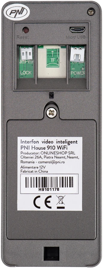 Išmanioji vaizdo telefonspynė PNI House 910 WiFi HD, P2P, yala išvestis, skirta Tuya Smart programėlė, integracija į scenarijus ir išmanioji automatizacija su kitais Tuya suderinamais produktais