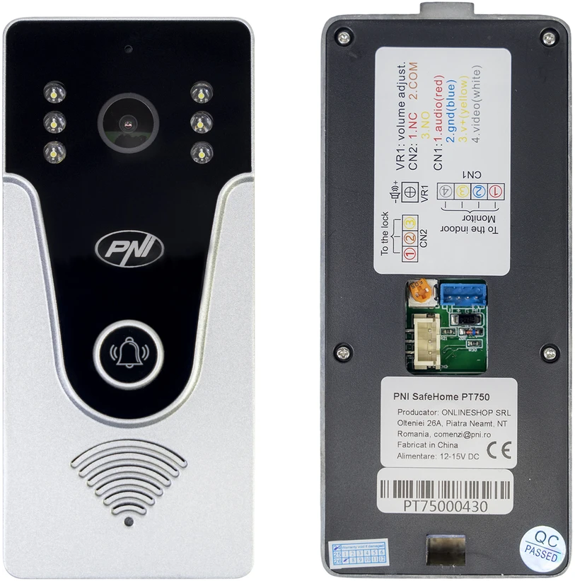 Išmanioji vaizdo telefonspynė PNI SafeHome PT750 WiFi, Full HD 2MP 1080P raiška, P2P, vidaus monitorius, skirta „Tuya Smart“ programėlė, integracija į scenarijus ir išmaniąsias automatizacijas su kitais suderinamais „Tuya“ produktais