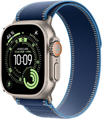 Išmanusis laikrodis Apple Watch Ultra 3 (2025) 5G 49mm Natural Titanium Case with Trail Loop S/M - Mėlyna/Bright Mėlyna